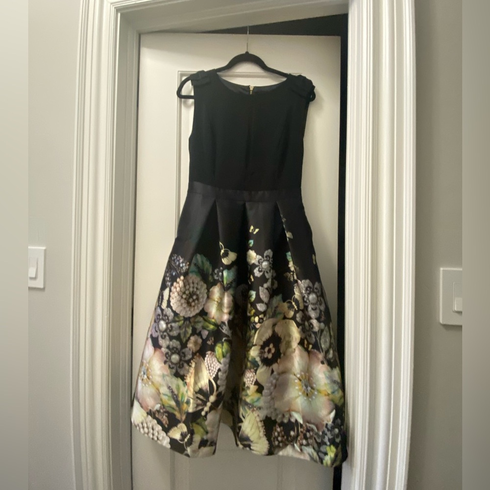 Ted Baker Felicity Gem Gardens Floral Fit and Flare Midi Dress Size 3 (US 8)